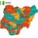 Nigeria map and flag - High Detailed Vector Illustration